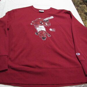 ARKANSAS RAZORBACKS UOA HOGS Baseball Sweatshirt by Champion Size XL